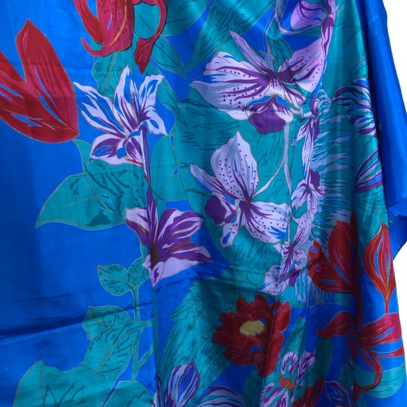 Thai Silk Floral Scarf - Picture 2 of 9